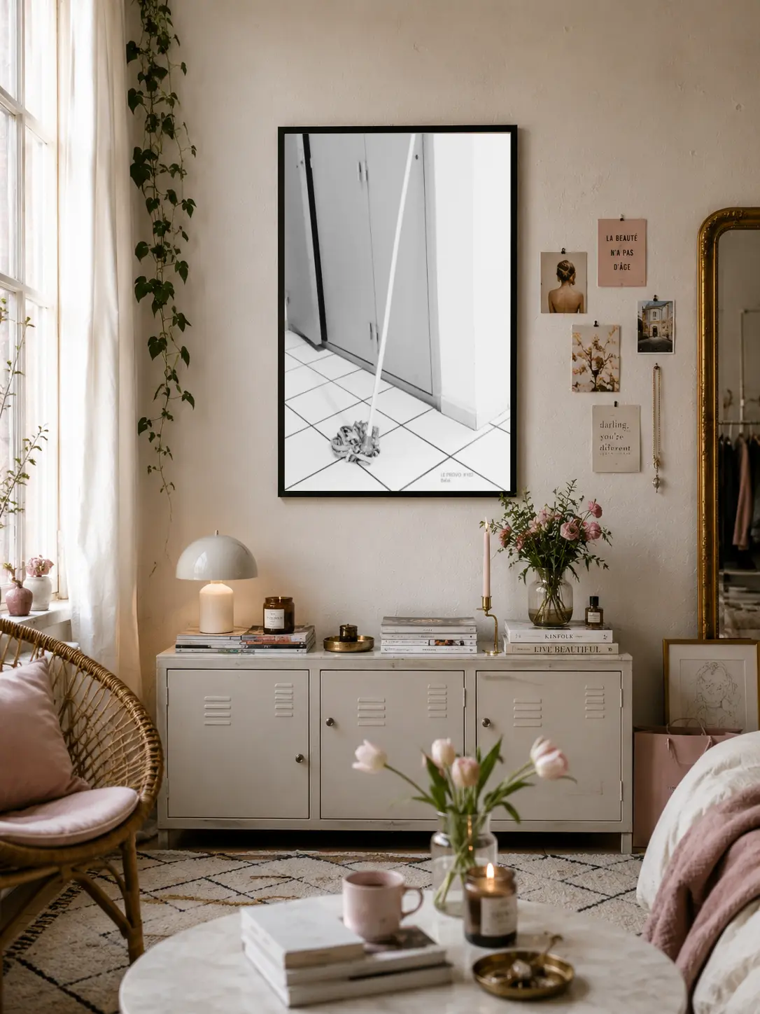 Balai présentée comme décoration murale