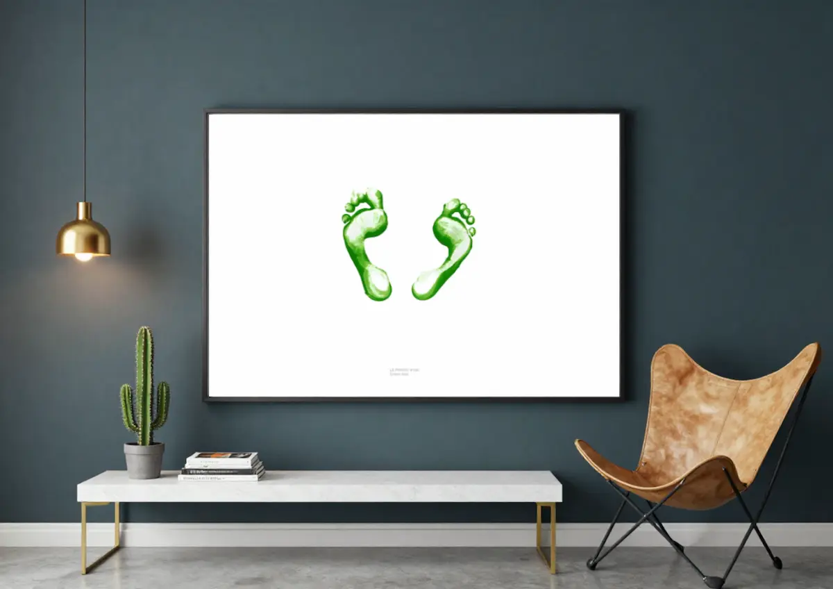 Gfeet présentée comme décoration murale