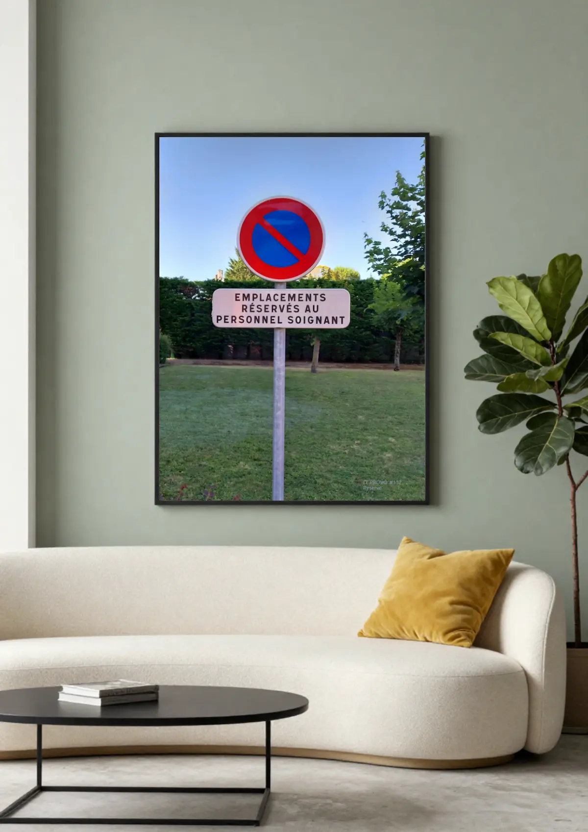 Réservé présentée comme décoration murale