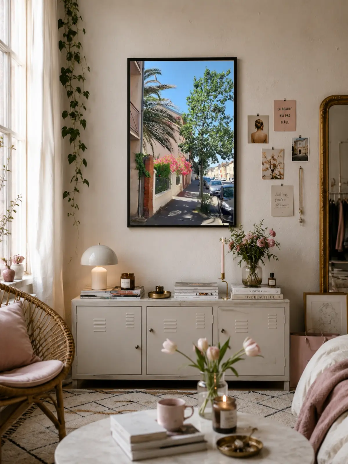 Été présentée comme décoration murale